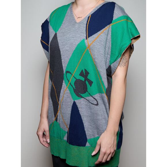 Vivienne Westwood Tops - Vivienne Westwood Green Orb Argyle Top